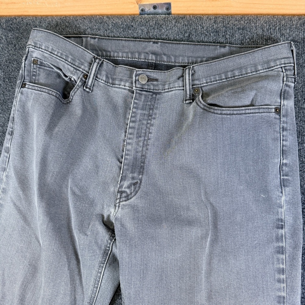 Levi's 541 Jeans Mens 38x29.5 Gray Denim Stretch Athletic Tapered‎ Leg Mid Rise
